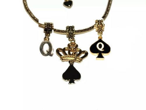 Queen spades enamel and add - queen,
