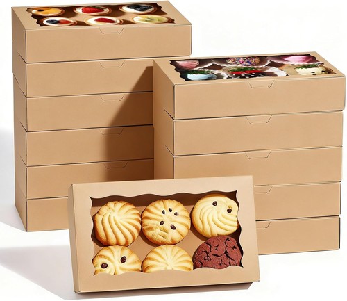 Pcs kraft cookie boxes with - cookie,