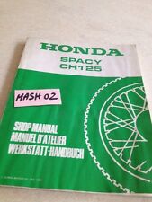 Supplementary Workshop Manual for Honda Spacy CH125 Scooter Shop Edition 85