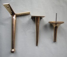 Brass Retro table legs SOLID BRASS vintage style furniture legs Pack 4 Of Legs
