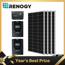 Renogy N-Type Solar Panel Kit 100W 200W 400W Starter 12V w/ Charge Controller RV
