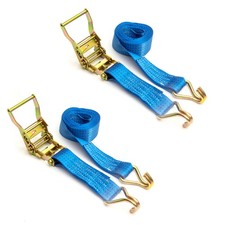 Heavy Duty Ratchet Straps 3m x 50mm Tie Down Secure Cargo 2000kg Boat x2