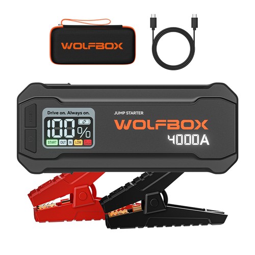 Wolfbox 4000a car jump - car, starter