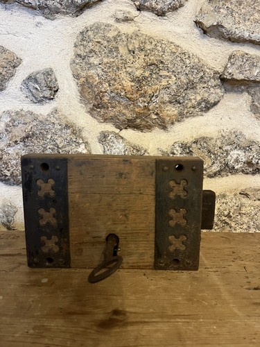 Antique rim door lock with - antique,