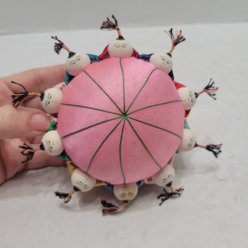 Vintage chinese silk pin - vintage,