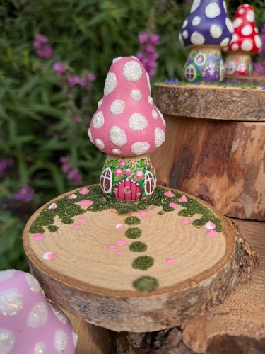 Mushroom fairy house with - house,