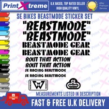 BEASTMODE BMX Vinyl Decals, Stickers, Bike Cycling, SE BIKES LANDING GEAR