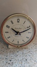 Vintage Westclox Baby Ben Cream Metal Round Mechanical Alarm Clock retro chic