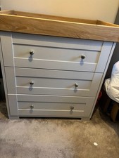 mamas & papas harrow 3 piece nursery furniture set grey And Oak