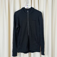 Macpac Mens Knit Jacket Merino Wool Brown Long Sleeve Outdoor Size S