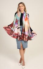 100% Silk Scarf in Multicoloured Print