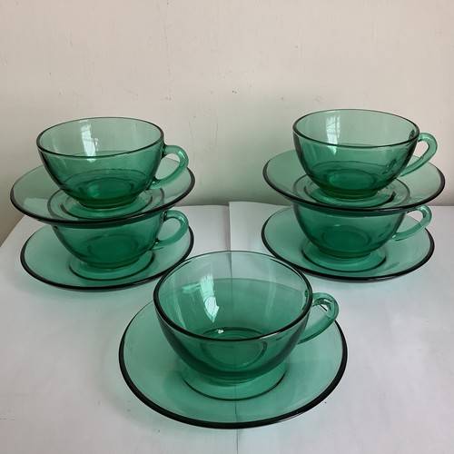 Set arcoroc green glass - set, 5