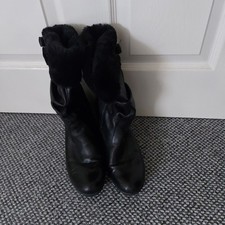 ITALIAN Mid Calf Slouch Black