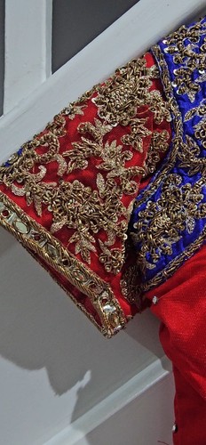 Red bridal wedding lehenga - red,