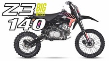 2025 GRAPHICS 140cc Pit Bike Stomp Z3-140 Big Wheel Manual Motocross, petrol
