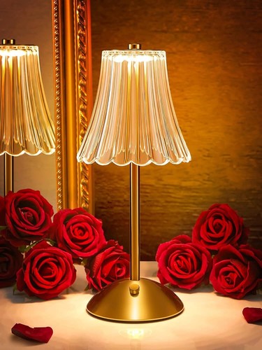 Crystal table lamp3 colours - crystal,