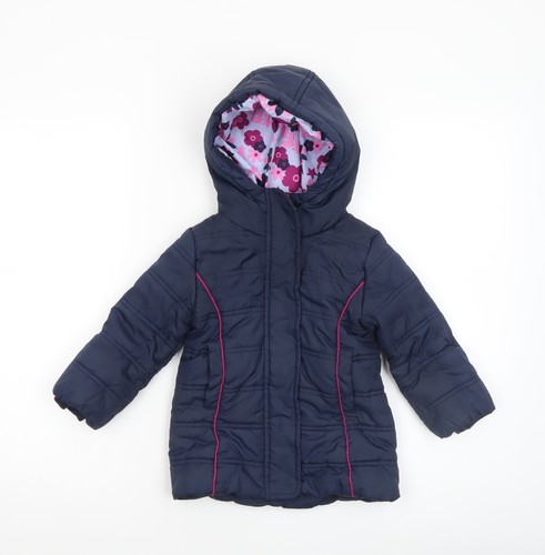 Hatley girls blue hooded - girls,
