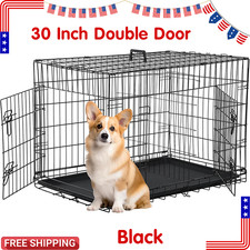 30in Dog Crate Double Door
