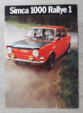 Simca 1000 Rallye 1 Brochure