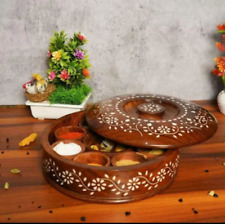Wooden Spice Box, masala dabba