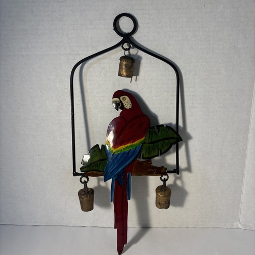 Colorful hanging macaw parrot - macaw,