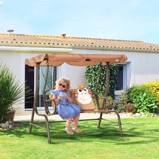 2 Seat Kids Patio Canopy Swing