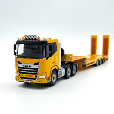 DAF XF SL 6x2 twin steer semi lowloader with ramps , WSI truck models , 1:50