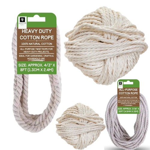 Cotton rope sash cord - cotton, white