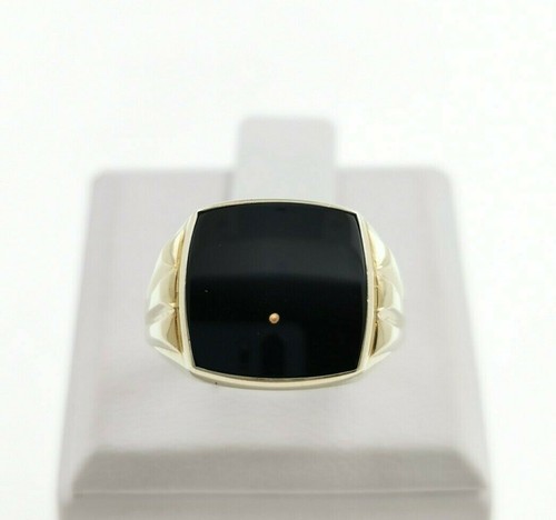 Signet ring men onyx - men's,
