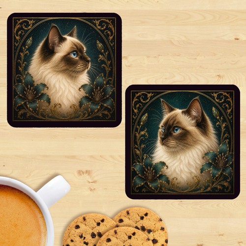 Ragdoll cat coasters - ragdoll, coasters,