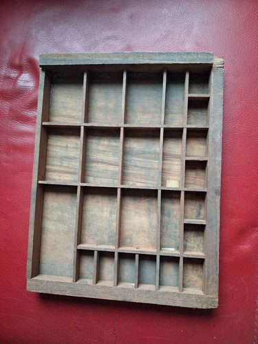 Printers wooden type tray 28cm - wooden,