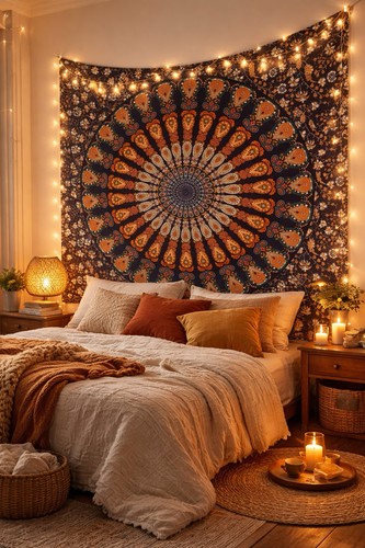 Large mandala tapestry wall - large,