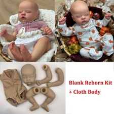 19inch Unpainted Reborn Doll Kit Quinbee Sleeping Baby Doll Mold Cloth Body DIY