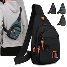 Men's Crossbody Bag Shoulder Sling Bag Anti-theft Chest Bag UK