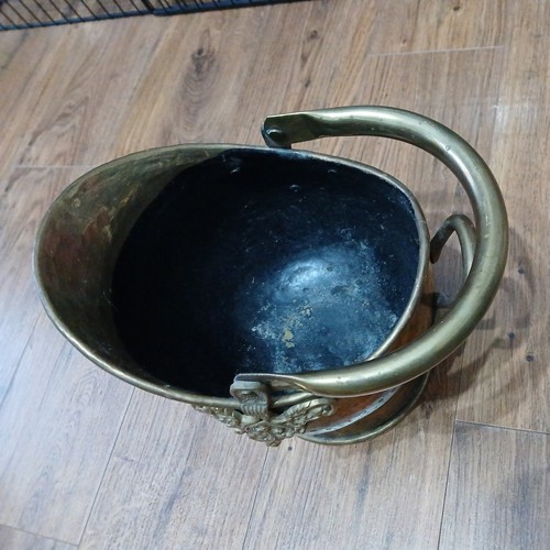 Vintage solid brass coal - solid,