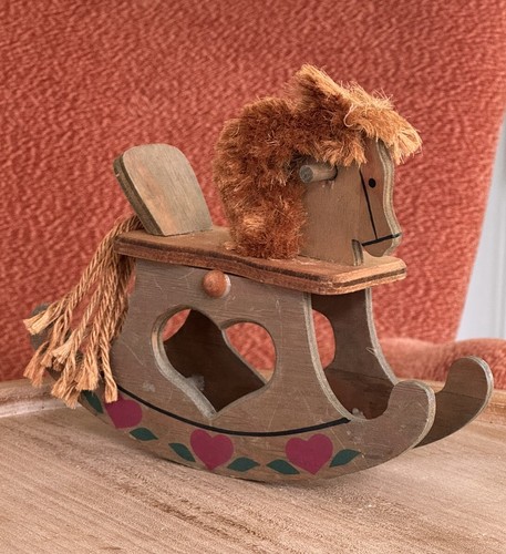 Large vintage wooden rocking - large,