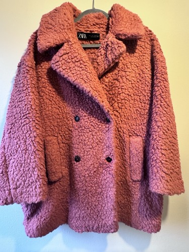 Zara teddy coat oversized - zara,