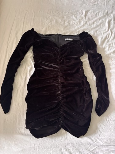 Zara black velvet - dress, size