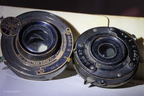 Two old camera lenses - two, in