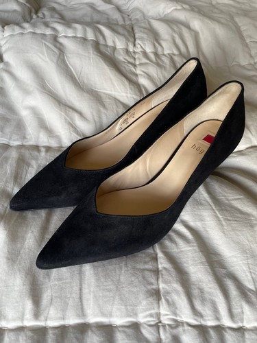 Hogl samtkid leder black - black, suede