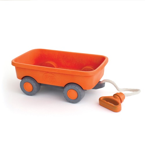 Green toys pull along wagon - green,