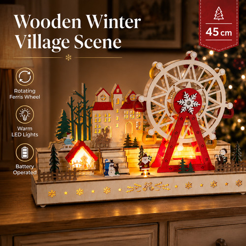 Light wooden christmas - light,