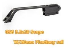 Tactical Rifle Scope 3.5X20 G36 Cross Long Scope w/20mm Picatinny Rail Base