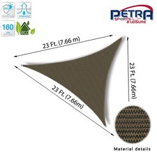 Petra's 23 Ft. X 23 Ft. X 23 Ft. Triangle Sun Sail Shade (Brown)