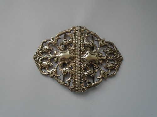 Solid silver nurses belt - silver,