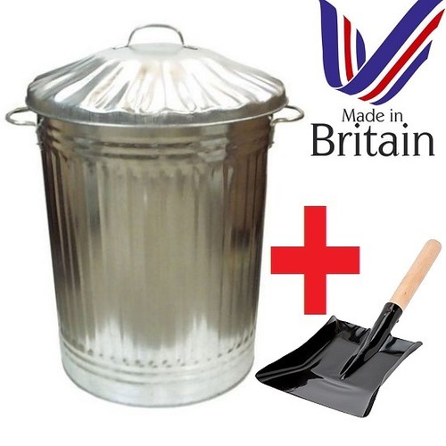 90l metal galvanised - metal, dustbin