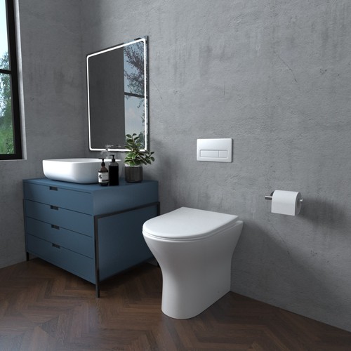 Bathroom modern back wall - bathroom,