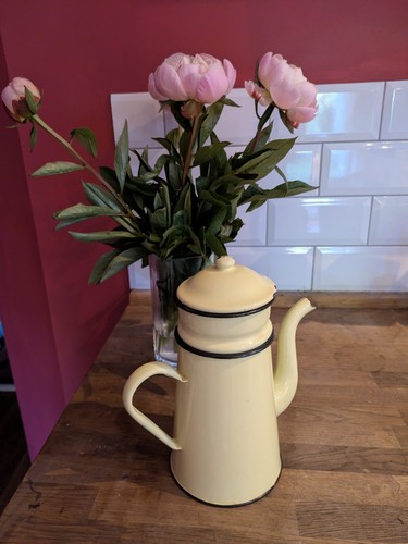 Vintage french yellow - french, enamel