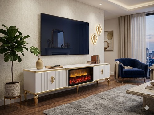 Wooden white gold fire - wooden,