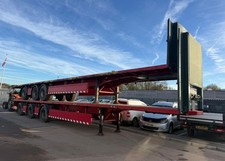 Flatbed Trailer Rear Steering-fixed Axle 51ft Long EX Curtainsider trailer